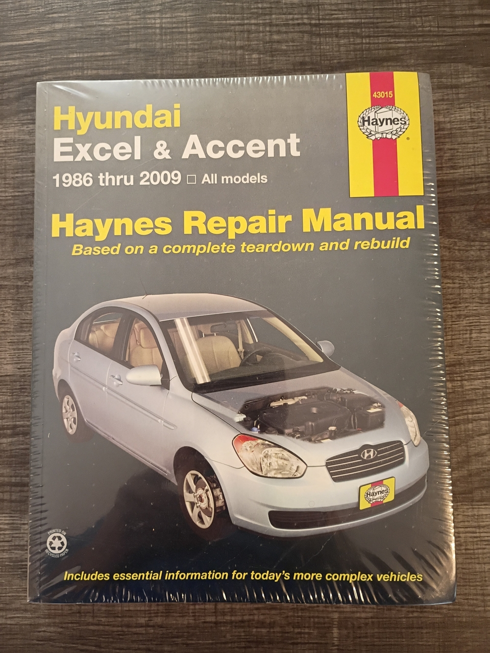 Hanes Auto Repair Manual Back Cover — Red, Yellow, White, Black